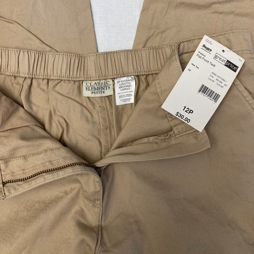 Women's size 12P Khaki Classic Elements Petite Pants